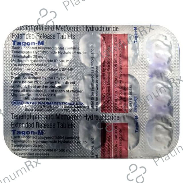 Tagon M 500/20mg Tablet ER 15s