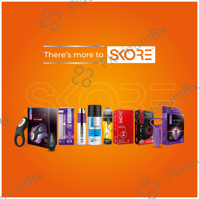 Skore Flavored Dotted & Coloured Orange Flavour Condoms 10s