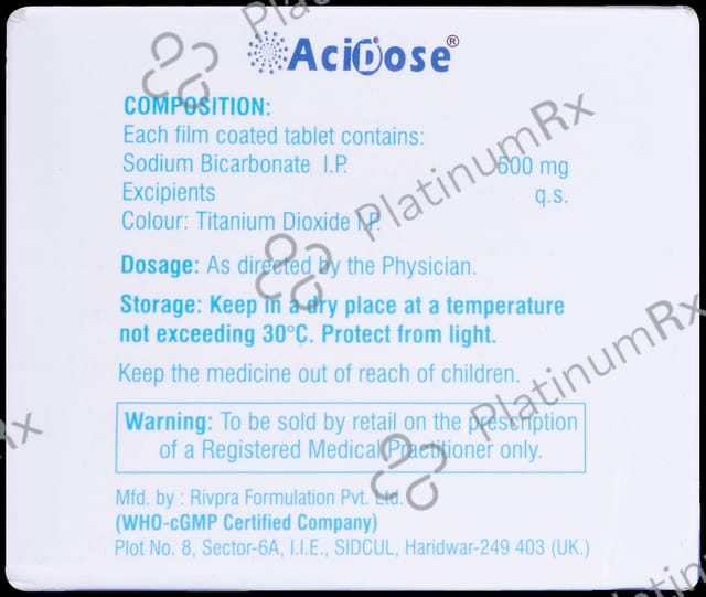 Acidose 500mg Tablet 10s