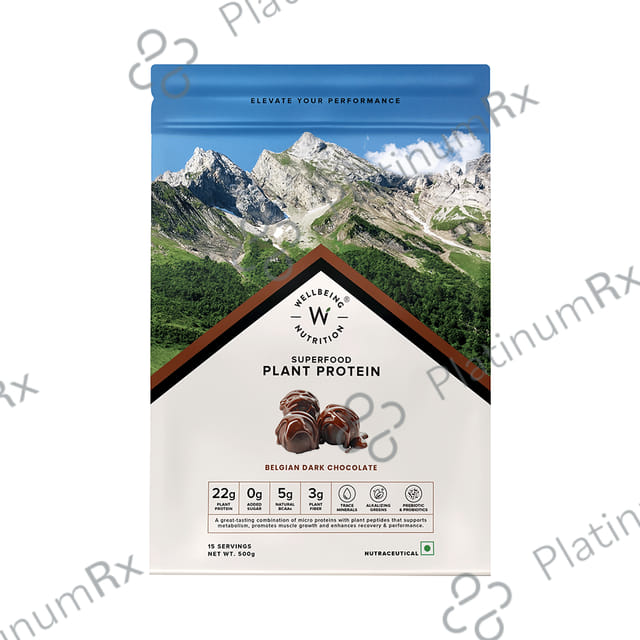 Wellbeing Nutrition Superfood Plant Protein for Muscle Growth & Metabolism - Flavour Powder Dark Chocolate Hazelnut