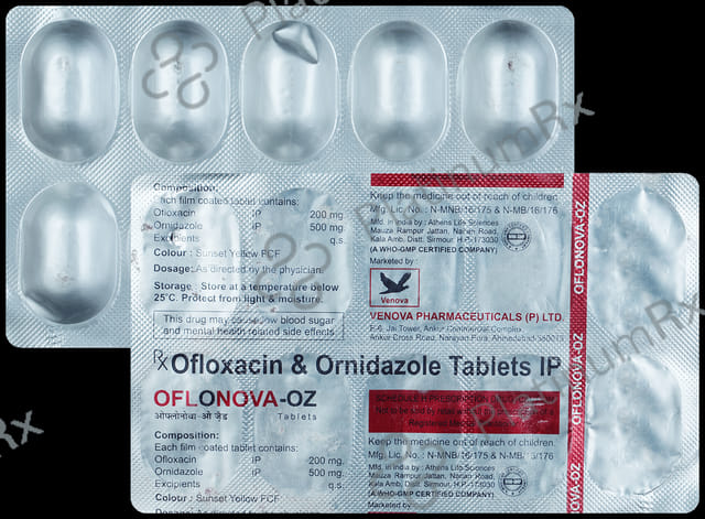 Oflonova OZ 200/500mg Tablet 10s