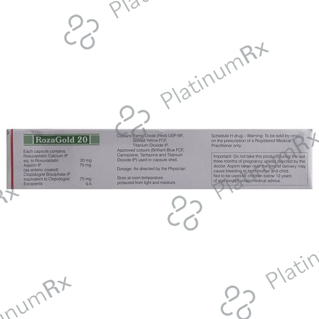 Rozagold 75/20/75mg Capsule 10s