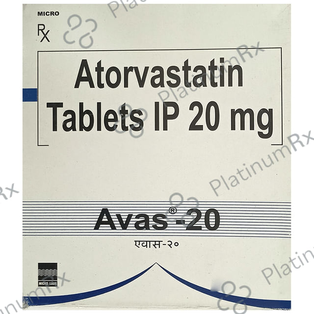 Avas 20mg Tablet 30s