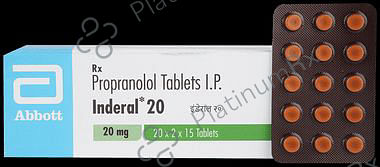 Inderal 20mg Tablet 15s