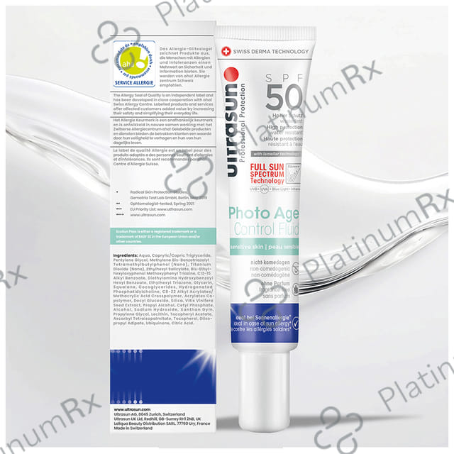Ultrasun Photo Age Control Fluid Sunscreen SPF 50 Cream 40ml