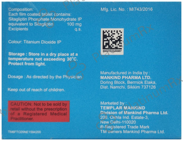 Sitabless 100mg Tablet 15s