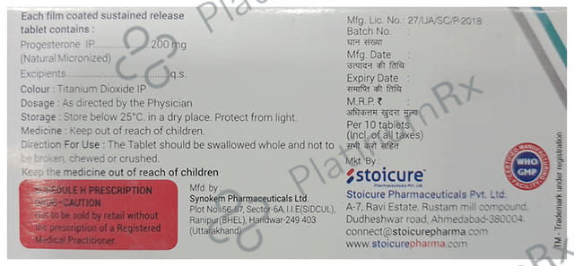 Stoigest SR 200mg Tablet 10s