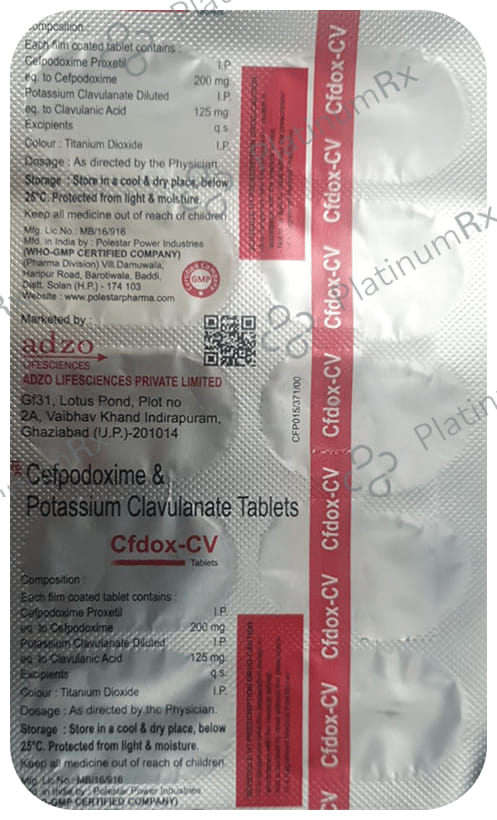 Cfdox CV 200/125mg Tablet 10s