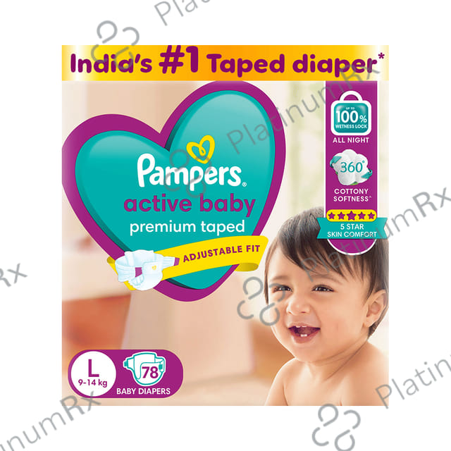 Pampers Taped Active Baby Diaper Large