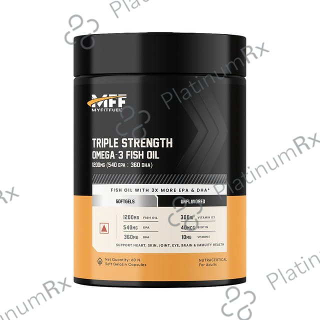 MyFitFuel Triple Strength Omega 3 Fish Oil 1200mg Soft Gelatin Capsule 60 capsules