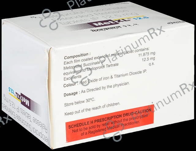 Met XL ER 12.5mg Tablet 20s