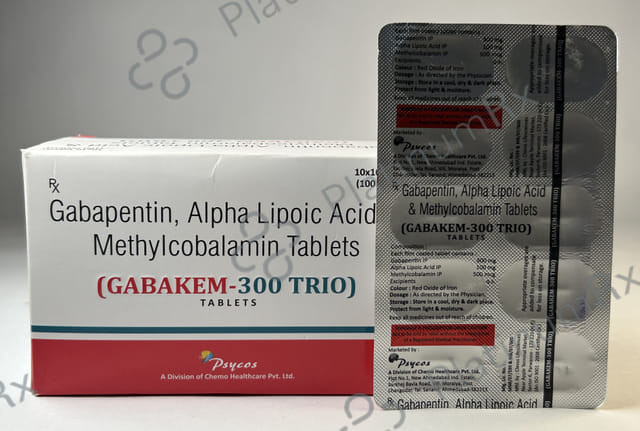 Gabakem Trio 300mg Tablet 10s