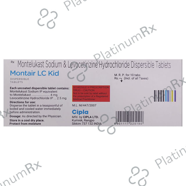 Montair LC Kid 2.5/4mg Tablet DT 10s