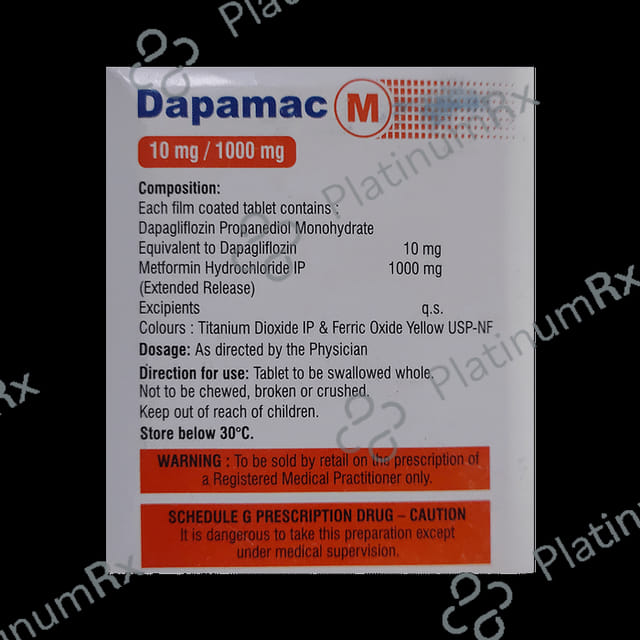 Dapamac M 10mg/1000mg Tablet ER