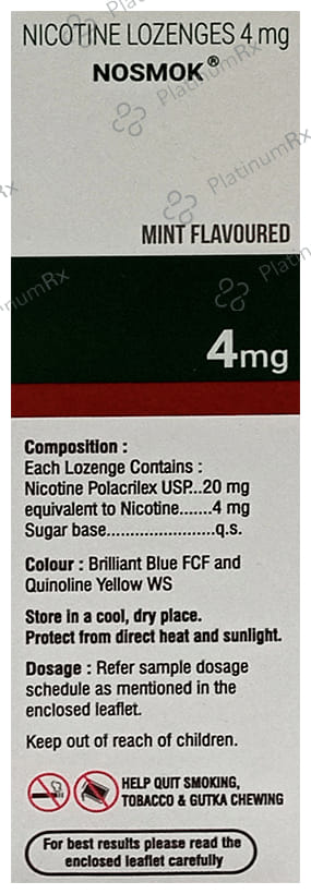 Nosmok 4mg Lozenges Mint