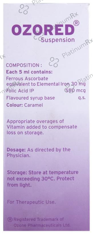 Ozored 30mg/550mcg Suspension 150ml