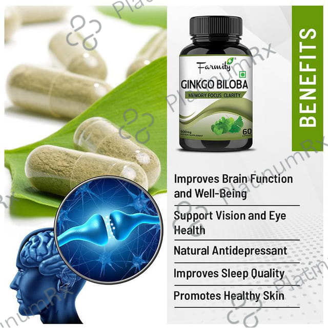 Farmity Ginkgo Biloba 500mg Capsule