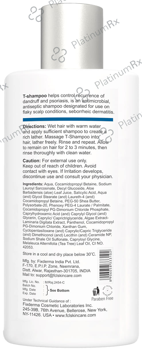 Fixderma Cosmetic Laboratories T-Shampoo Anti Dandruff