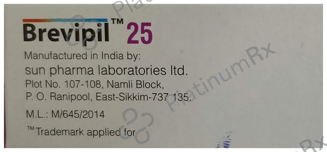 Brevipil 25mg Tablet 10s