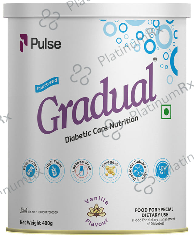 Pulse Gradual Diabetic Care Nutrition Powder Vanilla 400gm