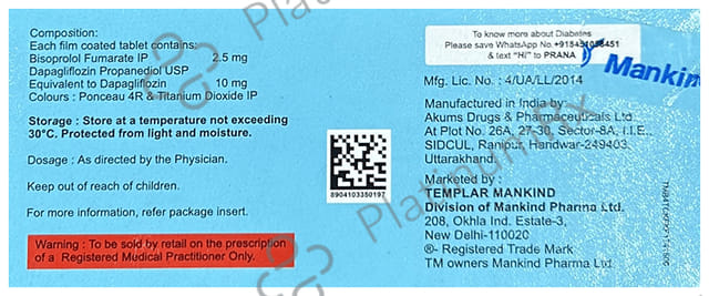 Justoza B 2.5 Tablet 10s