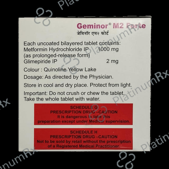 Geminor M2 Forte 2mg/1000mg Tablet PR