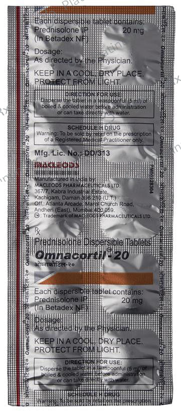 Omnacortil 20mg Tablet DT 10s