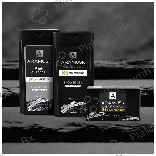 Aramusk White Charcoal 99% Germ Protection Shower Gel