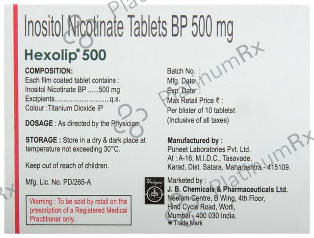 Hexolip 500 Tablet
