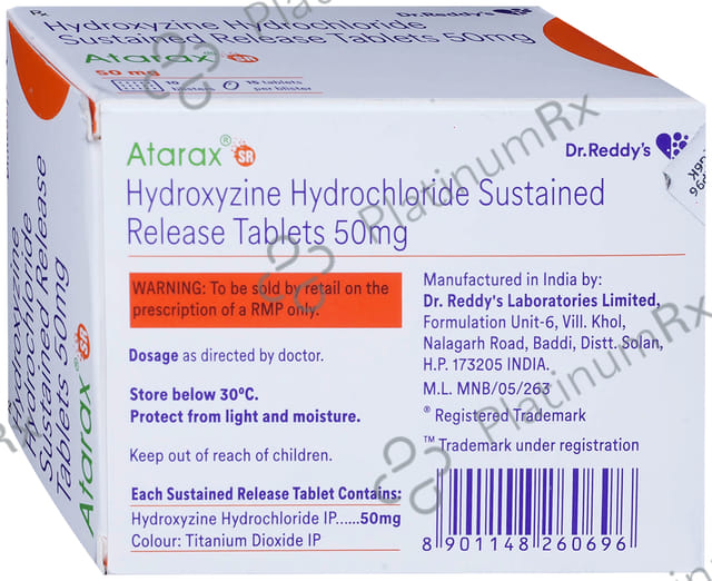 Atarax 50mg SR Tablet 15s