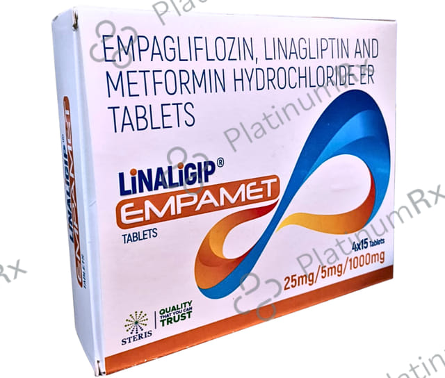 Linaliglip Empamet 25/5/1000 Tablet 15s