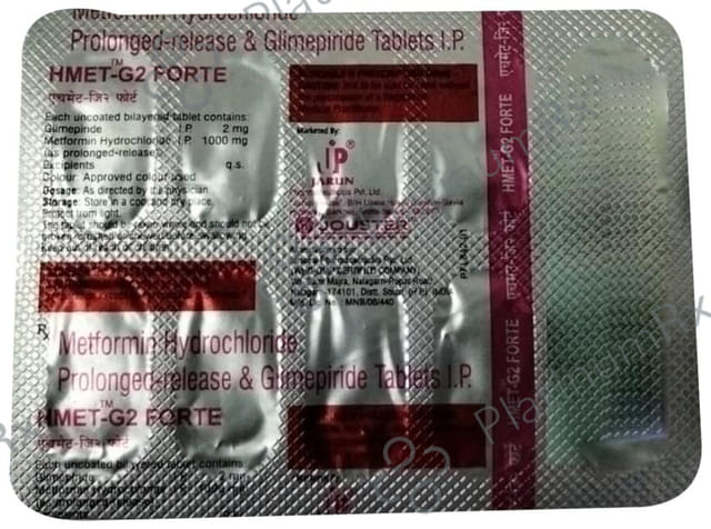 Hmet G Forte 2/1000mg Tablet PR 10s