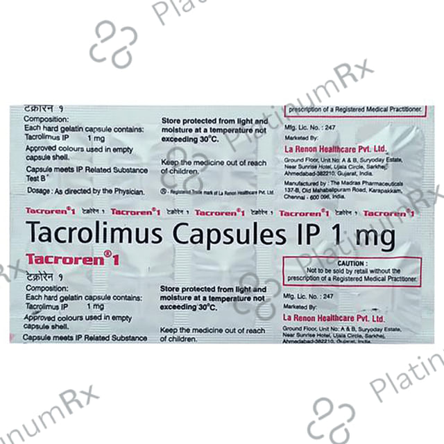 Tacroren 1mg Capsule 10s