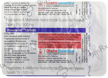 Piosafe MF 15/500 Tablet 10s