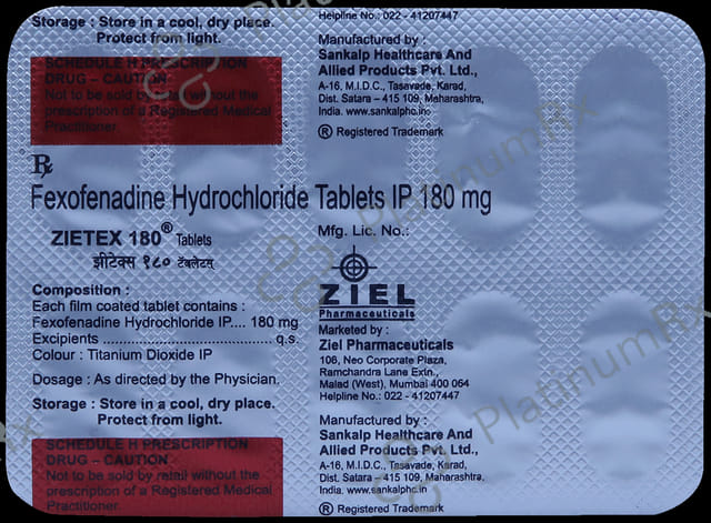 Zietex 180mg Tablet