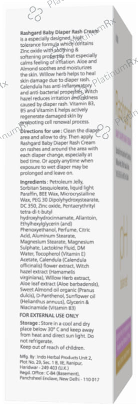 Rashgard PH Balanced Baby Diaper Rash Cream (50gm Each) 1 Tube