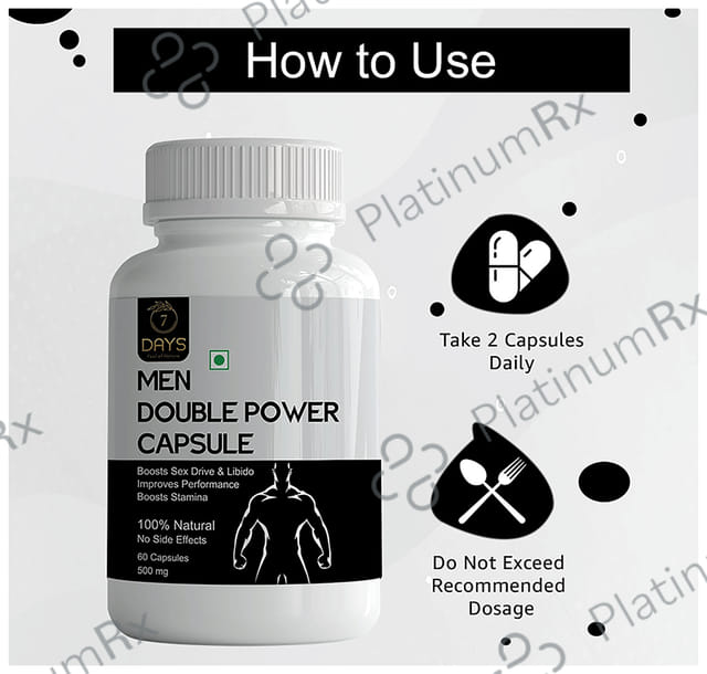 7Days 100% Natural Double Power for Men 500mg Capsule