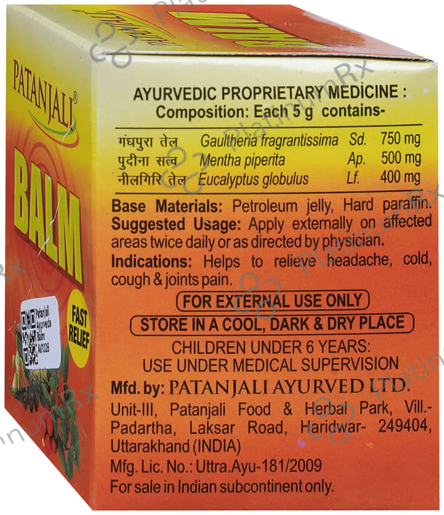 Patanjali Ayurveda Balm 25gm