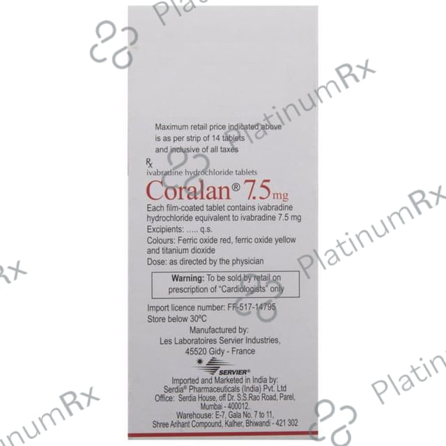 Coralan 7.5mg Tablet 14s