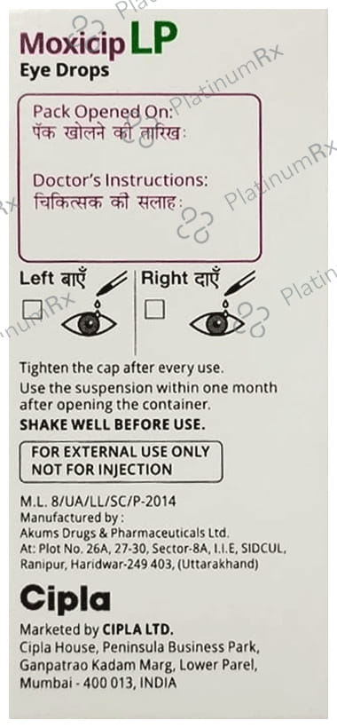 Moxicip LP Eye Drop 5ml
