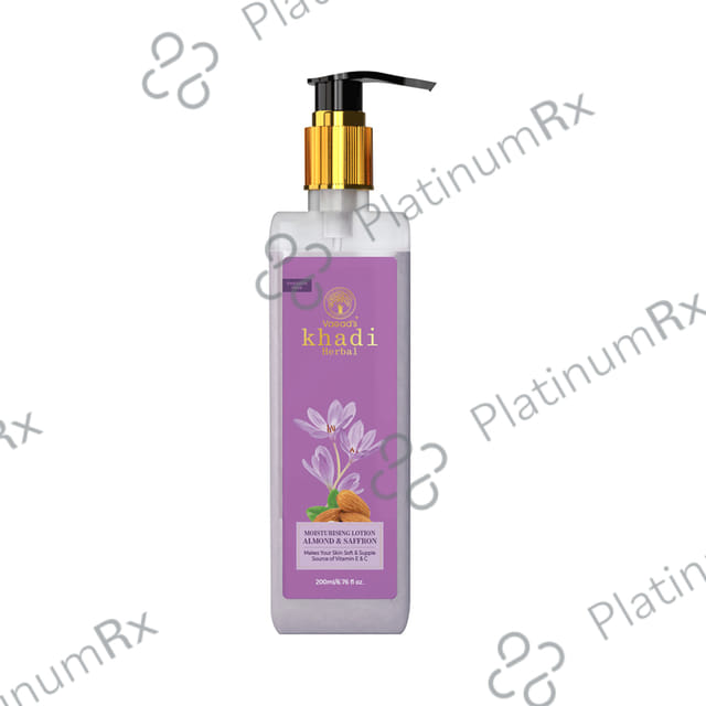 Vagad's Khadi Herbal Moisturising Lotion Almond & Saffron