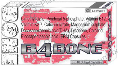 B4 Bone Mineral Density (BMD), Osteoporosis & Bone Strength Vitamins Supplement Softgel Capsule