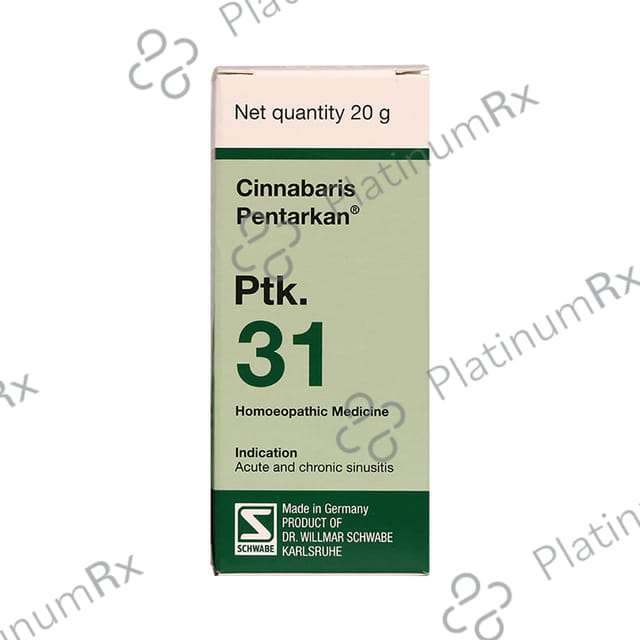 Dr Willmar Schwabe Germany Cinnabaris Pentarkan Ptk. 31 Tablet