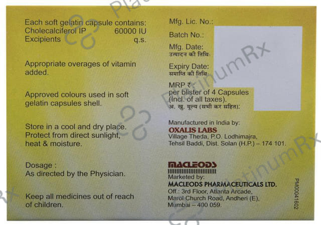 D3-Extra Soft Gelatin Capsule 4 capsules