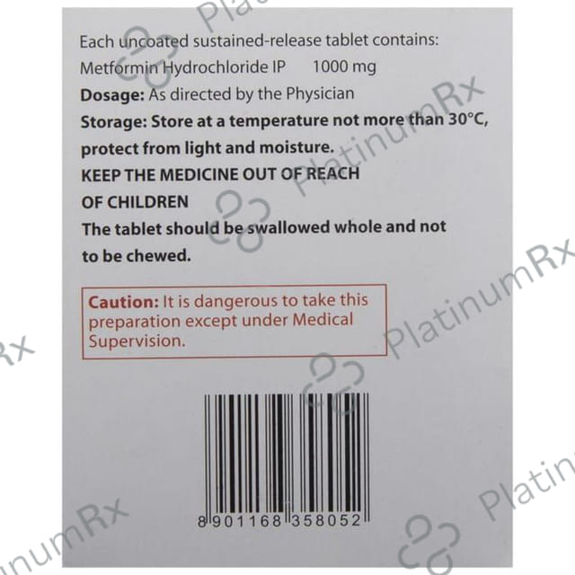 Metlong DS SR 1000mg Tablet 10s