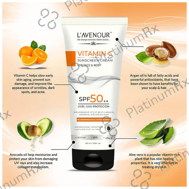 L avenour Vitamin C Sunscreen SPF 50 PA++ Cream 100ml