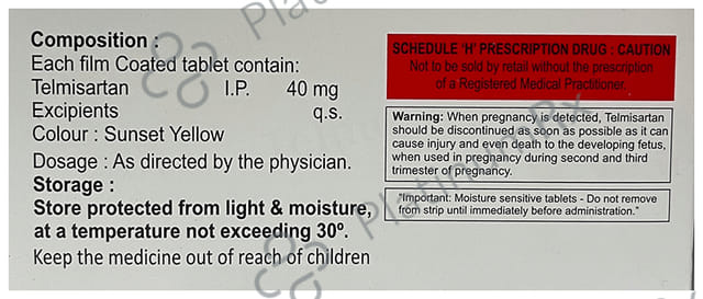 Telmosar 40mg Tablet