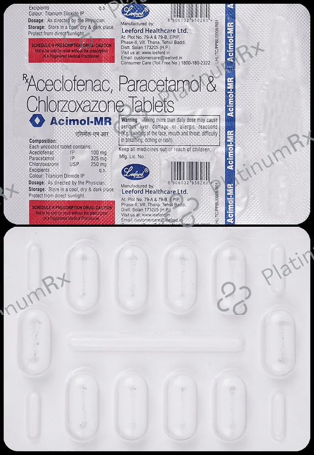Acimol MR 100/325/250mg Tablet 10s 10s