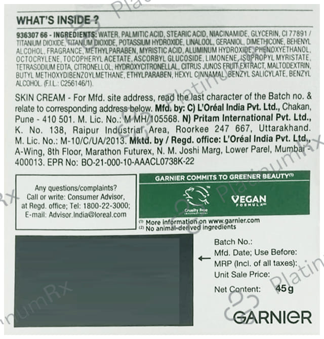 Garnier Bright Complete Vitamin C Serum Cream