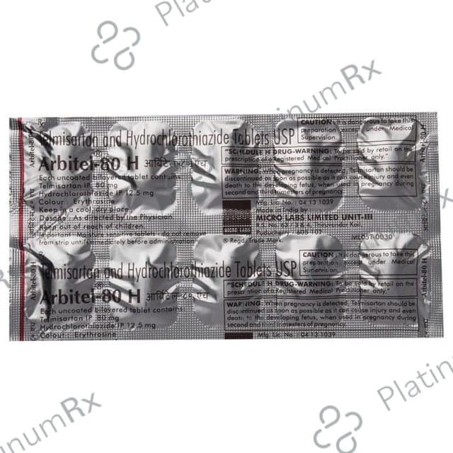Arbitel 80H 12.5/80mg Tablet 10s